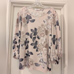 Calvin Klein 3/4 Bubble Sleeve Blouse